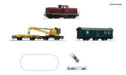 Roco 5110004 - H0 - Digital-Startset, Diesellok BR 211 mit Kranzug, DB, Ep. IV - DC-Digital